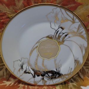 CIROA CHINA Dining - CIROA LUXE GOLD BOTANICAL PUMPKIN SALAD PLATES 4 CIROA CHINA Dining - CIROA LUXE GOLD BOTANICAL PUMPKIN SALAD PLATES 4